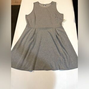 Grey  Sleeveless Dress with pockets